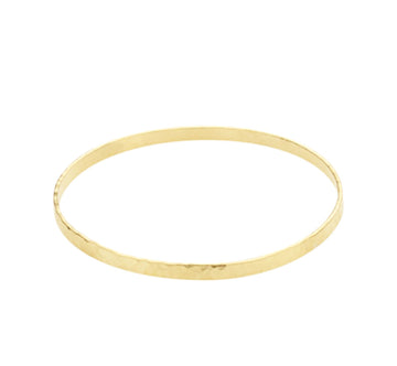 Thick Hammered Gold Filled Bangle